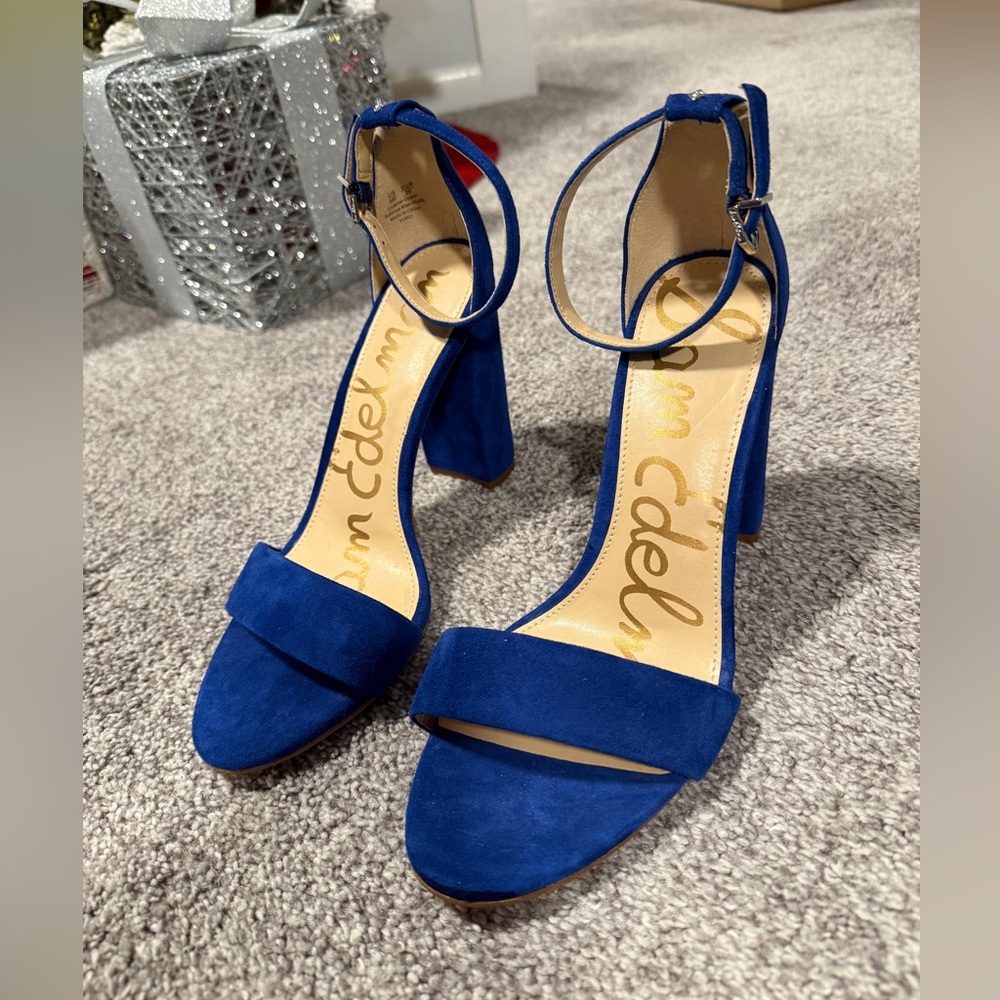Sam Edelman Blue Suede Pumps - Picture 5 of 9